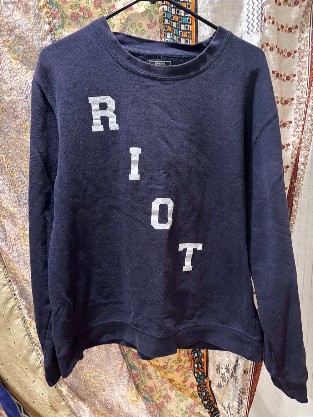 Navy 'RIOT' Sweatshirt